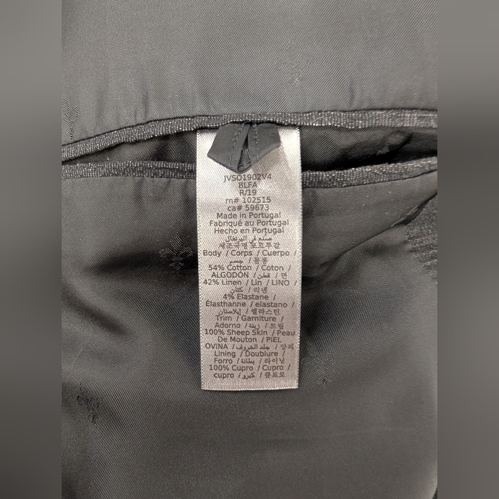 John Varvatos Textured Charcoal Blazer Size 58 - Picture 4 of 7